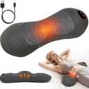 3 in 1 Electric Lumbar Massager Support Pillow, Back Massager with Heat, Adjustable Height for Bed and Chair,Back Support Pillow for Lower Back Pain Relief and Spine Support