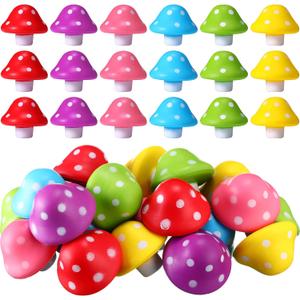 Jerify Mushroom Stress Balls PU Foam Stretchy Balls Stress Relief 1.57 Inch Mini Toys for Adults Mushroom Shape Balls Adult Fidget Toys for Anxiety Relaxing