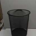 Mind Reader Mesh Trash Can, 16.65L (4.4 gal), Waste Paper Basket, Round, Office, Metal Mesh, Black