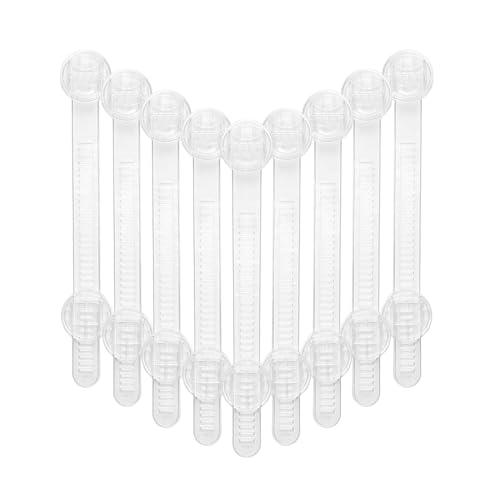 Snowharp Baby Proof Cabinet Locks, Safe Quick and Easy Transparent Drawer Door Latches, Adjustable No Drilling Child Safety Cabinet Straps for Fridge, Oven, Dishwasher, Toilet Seat (L, Count, 9)