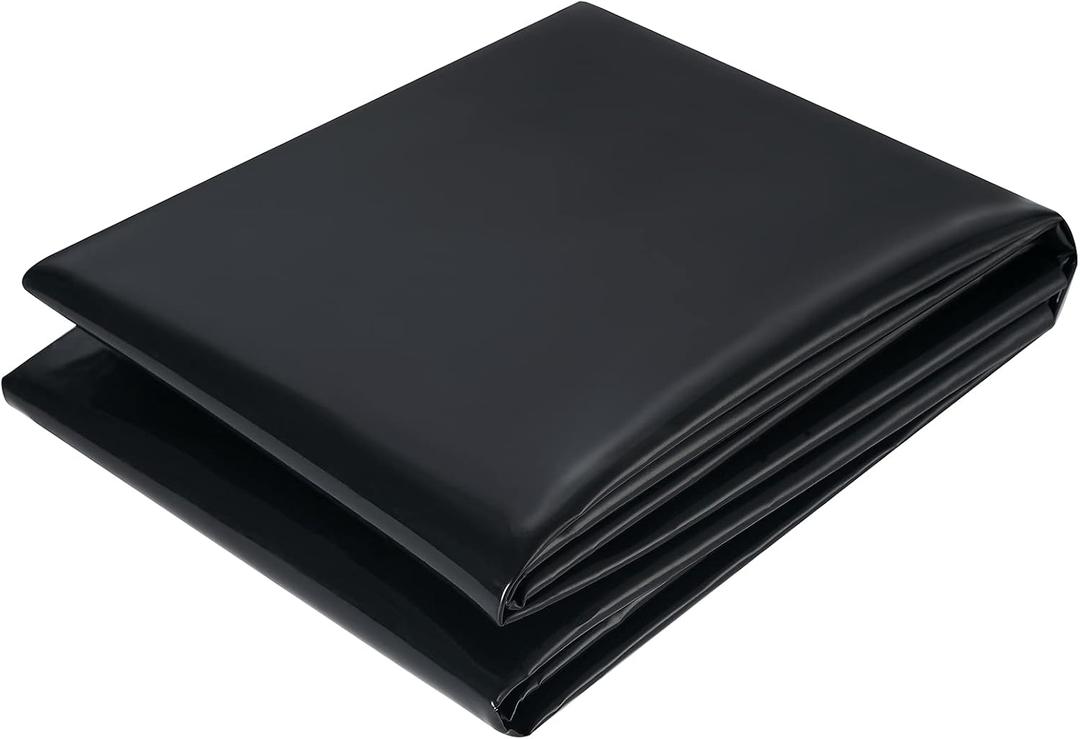 KLEWEE Pond Liner, 4 x 7ft 20 Mil Small Pond Liners, Black Heavy LDPE Duty Pond Liners for Outdoor Ponds, Waterfall, Stream, Fountains