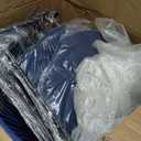 GarveeHome 3 Pieces Outdoor Acapulco Chair Patio Bistro Set, All-Weather Acapulco Chairs with Glass Top Table, Modern Patio Conversation Chairs Set of 2 for Balcony, Pool, Garden, Backyard, Blue