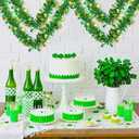 FOIMAS 33 Feet St Patrick's Day Tinsel Garland,Mentallic Green and Gold Shamrock Clover Hanging Garland with Hat Lucky Coin Confetti for St Patrick's Day Wreath Home DIY Craft Decoration, Green & Gold