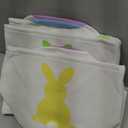 Weewooday 6 Pcs Easter Bunny Basket Bags Canvas Rabbit BucketTote for Easter Egg Hunts Candy Gifts Storage(Fresh Style,Colorful 1)