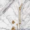 Delta Faucet Compel Slide Bar Hand Held Shower with Hose, Gold Handheld Shower Head, Slide Bar Hand Shower, Gold Handheld Shower, Detachable Shower Head, Champagne Bronze 7085-CZ