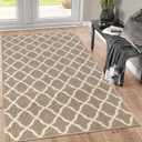 SHACOS Large Door Mats Indoor 36"x59" Washable Entryway Rug Non Slip Dirt Trapper Water Absorbent Doormats Indoor Entrance Rug Kitchen Rugs, Beige