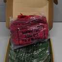 6ft Artificial Norfolk Pine Garland Christmas Cedar Garland with Large Red Velvet Bow and Ribbon Faux Greenery Christmas Decor for Home Mantle Fireplace Table