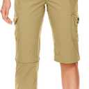Women's Hiking Pants Convertible Quick Dry Lightweight Zip Off Fishing Travel Safari Pants (10)