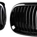 1 Pair Front Kidney Grille Grill Compatible with BMW 06-10 E92 07-10 E93 08-13 3 Series 328i 335i 2 Door (Glossy Black M-color)