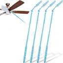 4 Pcs 3 ft Replacement Handles Compatible with Swiffer Duster Refill, Extended Handle, Removal Duty, Adjustable Length for Home Fan Window Cleaning (Sky Blue)