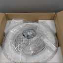 24" Enclosed Ceiling Fan with Light, Low Profile Bladeless Ceiling Fan for Bedroom, 6-Speed Quiet Flush Mount Ceiling Fan with Remote & APP Control, 3-Color Dimmable LED, White