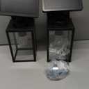 2Pack Solar Wall Lights Outdoor, All-Metal Dusk to Dawn Solar Lanterns Outdoor Waterproof, Porch Lights for House Front, Garage, Patio, Shed (Bulb Included)