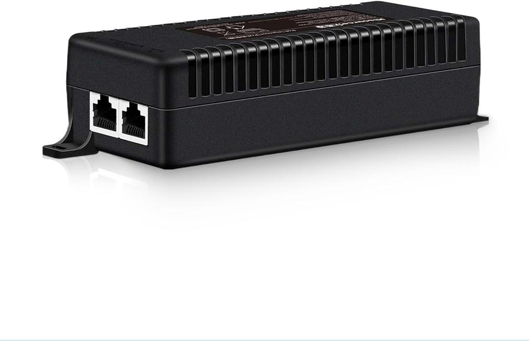 PoE Injector Up to 60w Power Supply, 2.5 Gigabit PoE Adapter for IP Cameras and VoIP Phones Network Distance Up to 328 ft. PoE Power Supply IEEE 802.3af Compliant Plug & Play Desktop UL Certified