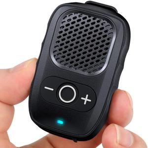 Wearable Bluetooth Speaker, 30H Working Time Clip-On Wireless Jobsite Pro Water-Resistant Portable Speaker, Built-in Mic for Hands-Free Music and Calls (Black)