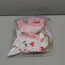 Harloon Valentines Day Garland Pink Heart Honeycomb Ball 3D Lovebird Garland Decor with Red Check Bow Romantic Pom Poms Hanging Banner for Galentines Party Wedding Engagement Birthday Home Wall Decor