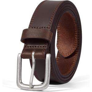 VATAN Men's Full Grain Leather Casual Every Day Jeans Belts, Handmade Men Leather Belt with Gift Box