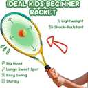 AboveGenius Kids Tennis Racket Set, 21/23/25 inch Tennis Racket for Toddler Youth Starter Kit, 3 Balls, 2 Lightweight Racquets with Easy Carrying Shoulder Strap Bag