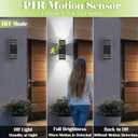 Motion Sensor Outdoor Lights for House, Porch Lights Outdoor Wall Lights Dusk to Dawn, IP65 Waterproof Exterior Lighting Fixtures, Black Aluminum Square Up and Down Lights Modern Wall Sconces 1 Pack