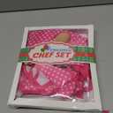 Toyze Popular Gifts for 2-8 Year Old Girls Boys, Chef Costume Set for Kids Apron for Girls Kids Chef Hat and Apron Toddler Cooking Toys Birthday Xmas Gifts for kids Stocking Stuffer for Toddlers Pink