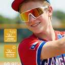 OULAIQI Lightweight UV400 Sports Sunglasses for Men&Women Cycling Running | Clear vision,No Slip,Lightweight, Durable for Baseball, Softball, Beach Volleyball, Hiking, Fishing and GolfMulti Colors