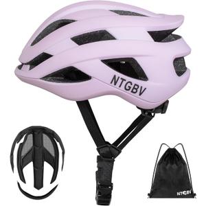 Adult Bike Helmet for Men/Women with Helmet Bag 2Removable Moisture Liners Adjustable Dial Comfort Fit Lightweight Shockproof CPSC Safety Certified for Road/Urban-Commute/MTB