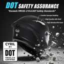 CYRIL Full Face Motorcycle Helmet DOT Approved, Street Bike Racing Helmet | Includes quick release clear and tinted visors, optimized aerodynamic vent system with washable lining for adults