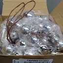 2 Pcs Christmas Ball Garland 6 ft Ball Ornaments Christmas Bulb Garland Xmas Tree Bauble Decorations for Party Supplies Indoor Outdoor Home Office Decoration Accessories(Silver)