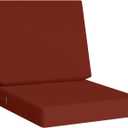 idee-home Outdoor Cushions for Patio Furniture, Outdoor Seat Cushions 24x26 Waterproof & Fade Resistant Couch Sofa Replacement Deep Couch Chair Cushion for Yard Garden Deck, Spice