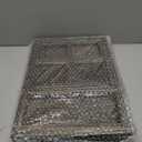 Wood Serving Tray with Handles, Set of 7 Rectangular Wooden Nesting Multipurpose Trays, Decorative Serving Trays Platter for Breakfast in Bed, Lunch, Dinner, Patio, Ottoman, Coffee Table, Party