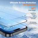 UNBREAKcable 3-Pack Screen Protector for iPhone 15, Double Shatterproof Tempered Glass [Easy Installation Frame] [99.99% HD Clear] [9H Hardness] [Full Coverage] [Case Friendly] for Apple 15 6.1 inch