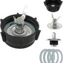 for Oster Blender Replacement Parts Kit - Ice Crusher Blade with Jar Base Cap, Coupling Stud Slinger Pin & 4 Rubber O Ring Sealing Gaskets