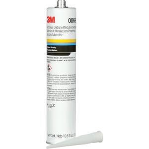 3M Auto Glass Urethane Windshield Adhesive, 08693, Medium Viscosity, High-Strength, Fast-Curing, 310 mL/10.5 fl oz Cartridge , Black (10.5 Fluid Ounce)