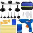 Car Dent Puller Kit, Paintless Dent Removal Kit, Car Dent Repair Kit with Bridge Puller, Dent Remover Tool for Car Hail Damage DIY Repair