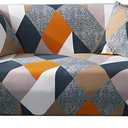 HOOBUY Printed Sofa Cover Stretch Couch Covers Sofa Slipcovers for 3 Cushion Couch with Two Free Pillow Case 03#(3 Seater/Large 2 Seater) (Mf)