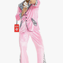 Morph Pink Pimp Costume For Men, 70s Pimp Suit Costumes, Mens Pimp Costume