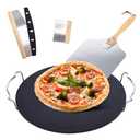 Amazon.com: Hisencn 13" Round Pizza Steel for Oven & Grill  Ceramic Baking Steel Pizza Stone Set with Rack, Pizza Peel, Cutter & Dough Scraper, Crack-Resistant & High Heat Conductivity for Crispy Crust : Patio, Lawn & Garden