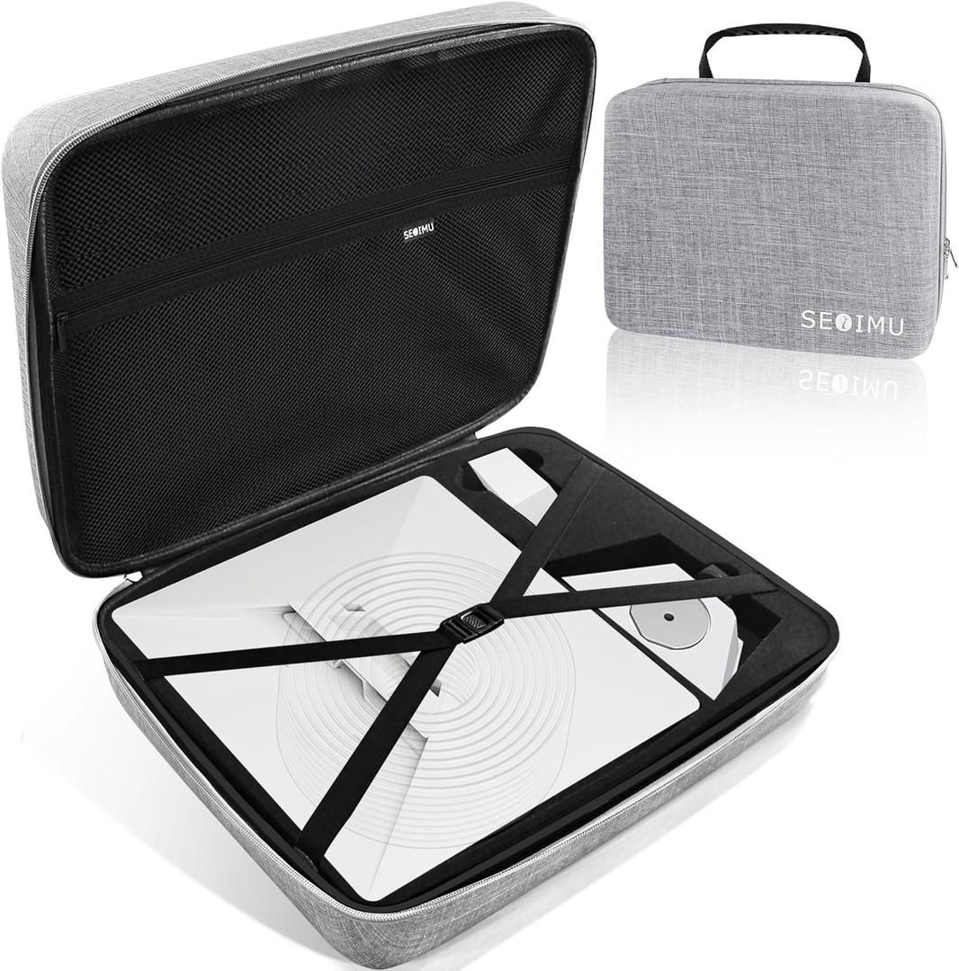 Sturdy Starlink Mini Case, Shockproof Waterproof 18L Large Space Travel Case Compatible with Starlink Mini Dish, Pipe Adapter, Mount, Cables, Power Supply, Ideal for RV Travel & Outdoor Use (Grey)