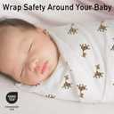 GLLQUEN BABY Receiving Blanket Boy Cotton Muslin Swaddle Blankets Girl Newborn Squares Breathable & Soft Thin Baby Blankets Cloths Double Absorbent Infant Swaddling Wrap - 6 Pack (Giraffe)