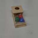 Busy edition Montessori Toys Object Permanence Box Soft Sound Wooden Baby Ball Drop Play for 6 Month 1 2 3 Year Old Toddlers Infant Early Age Toy (Red Green Blue)