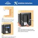 HOMOTEK Passage Sliding Door Pull Black Without Switch Plate- Replace Old Or Damaged Pocket Door Pull Quickly and Easily, 2-3/4x2-1/2, for 1-3/8 Thickness