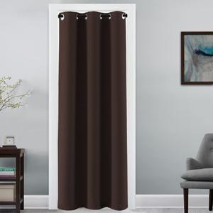 Doorway Curtain Blackout Closet Door Curtain Room Divider Window Treatment Curtain for Bedroom Thermal Insulated Privacy Drape Soundproof Grommet, 26 x 80 inches, 1 Panel, Chocolate Brown