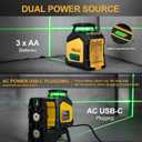 PREXISO 360 Laser Level with Tripod, 100Ft Dual Power Self Leveling Cross Line Laser- Wide Angle Vertical Line for Construction, Floor Tile, Renovation with Magnetic Base, Wall Panel Stand, Carry Bag