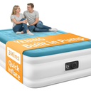 YENING Full Size Air Mattress with Built in Pump Raised Double Blow up Bed Inflatable Camping Airbed Electric 18 Inch Tall