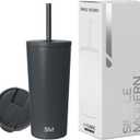 Simple Modern Insulated Tumbler with Lid and Straw | Iced Coffee Cup Reusable Stainless Steel Water Bottle Travel Mug | Gifts for Women Men Her Him | Classic Collection | 20oz | Graphite