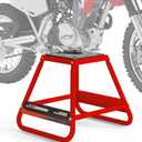 JFG RACING Dirt Bike Stand,Detachable Anti Slip Off Road Steel MX Heavy Duty Dirtbike Maintenance Motorcycle Stand-Red