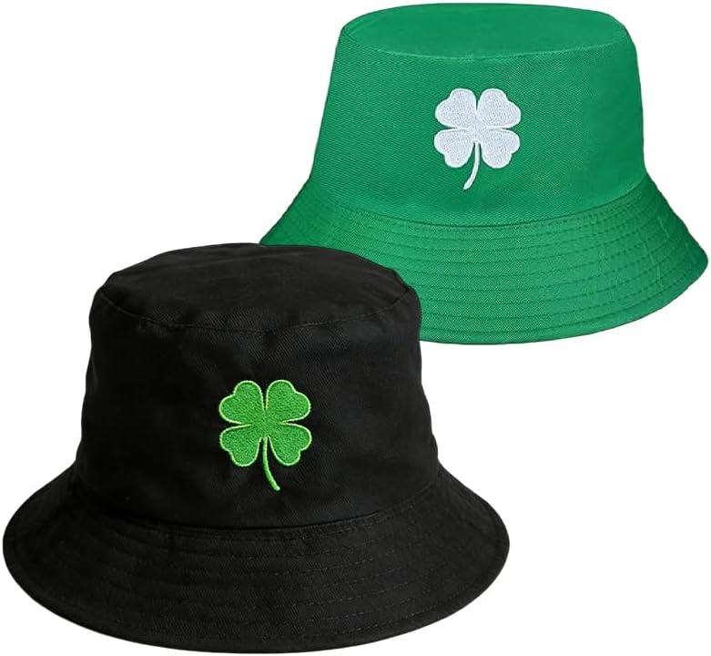 EVKILKJS St Patricks Day Hat Shamrock Hat Trendy Comfortable Textured Foldable Unisex Green