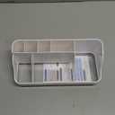 Bathroom Counter Organizer and Storage, 7 Slots Detachable Toothbrush Holders for Bathrooms, Anti-Slip Electric Toothbrush and Toothpaste Holder Countertop Vanity Organizer Accessories for Adults Kids (White Grey)