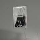 4pcs Button Hook Assist Device with Easy-Grip Handle for Shirts, Coats, Dresses - Ideal Button Aids for Arthritis & Limited Dexterity Black