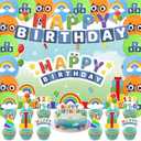 42Pack Number Bs Party decoration pack include Banner,Cake Toppers,Balloons，Blackdrop for Number Birthdday Party Decoration