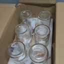 Flrolove 16 oz Glass Jars with Airtight Lid, Set of 6 Mason Jars 16 oz, Glass Storage Jars, Airtight Glass Jars, Canning JarGlass Canister with Seal for Pickle, Vanilla, Cookie, Jelly